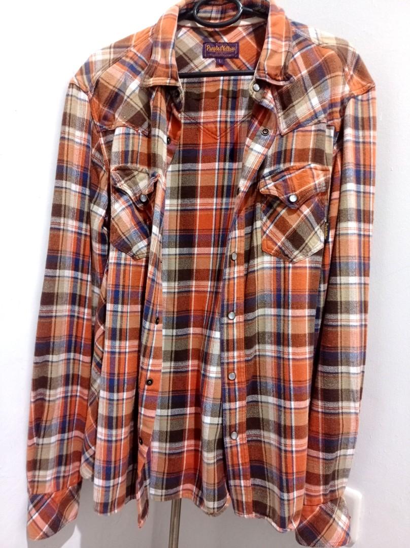 Flanel Purple \u0026 Yellow Authentic 