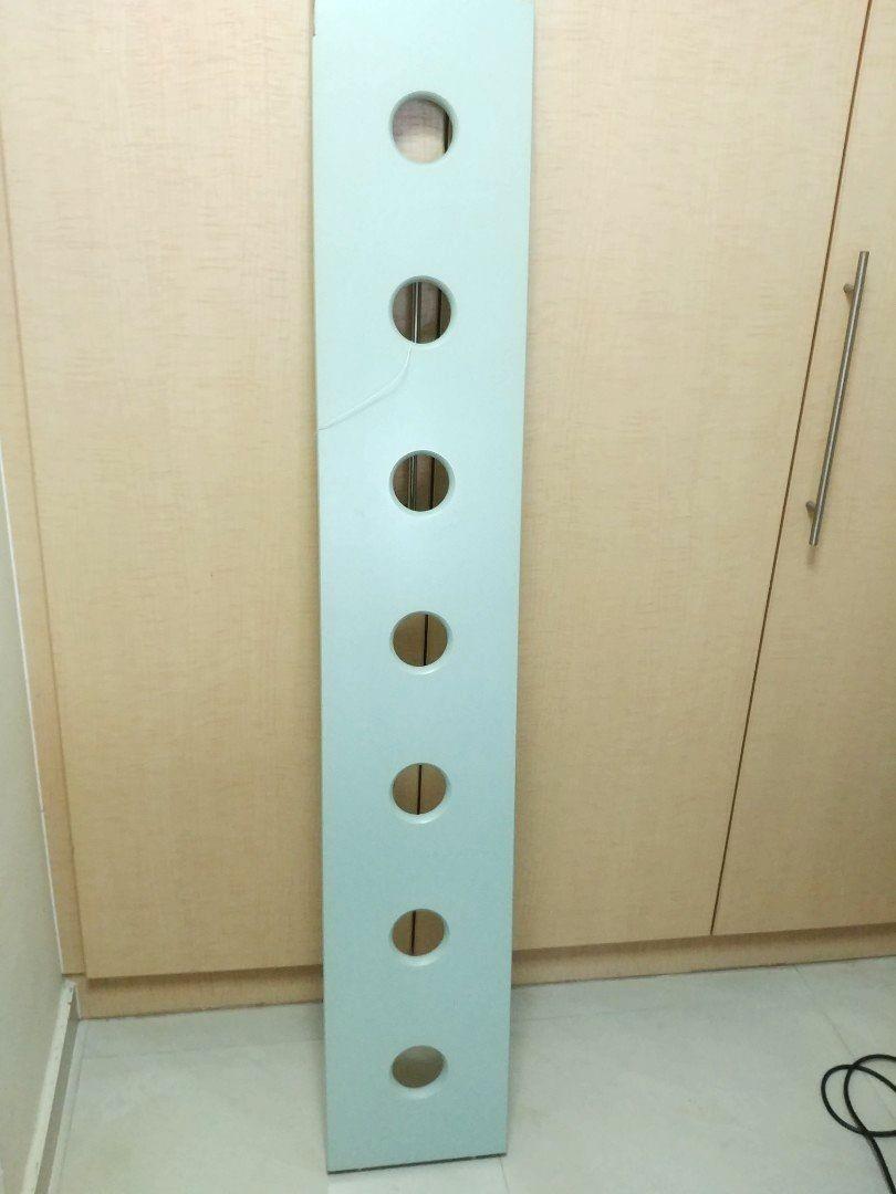 FLEXA WHITE extra height bunk bed extenders and pastel green side rail