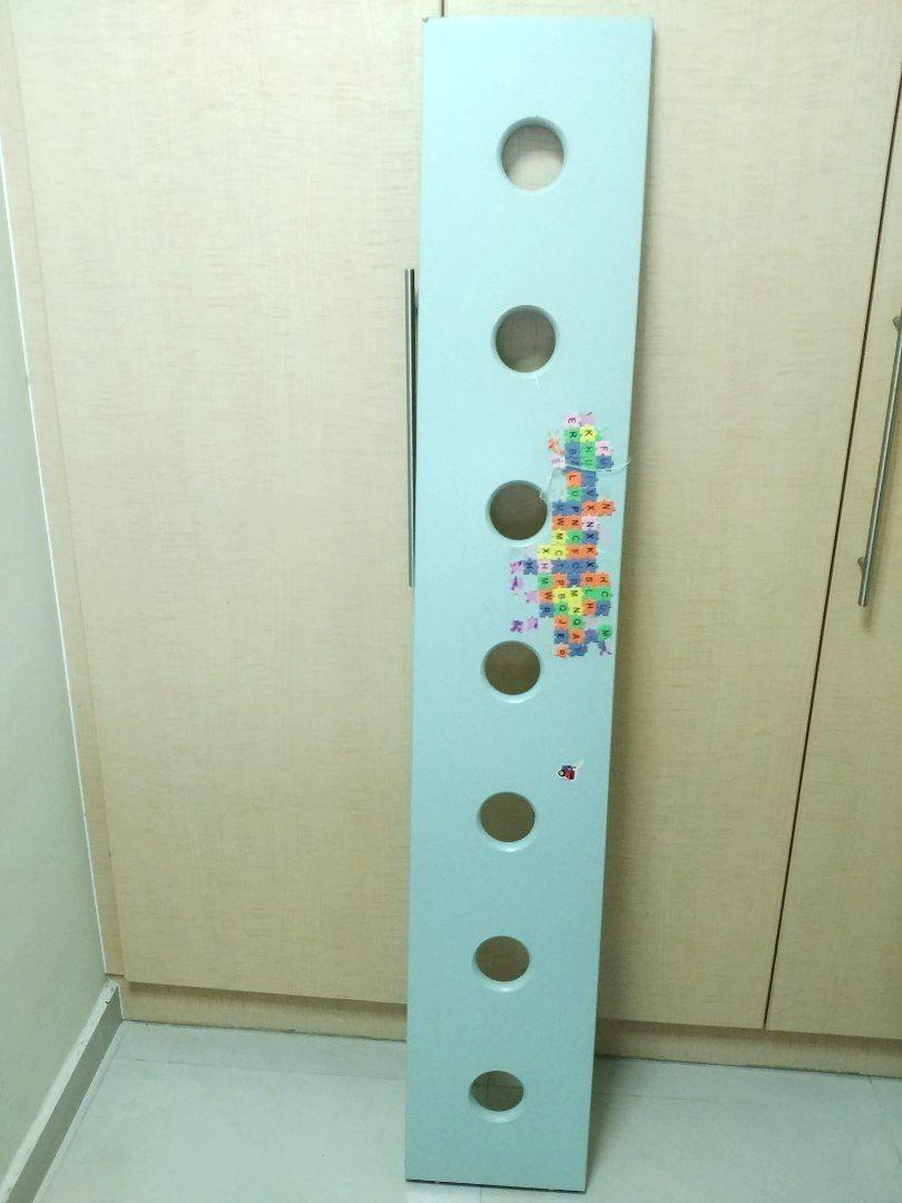 FLEXA WHITE extra height bunk bed extenders and pastel green side rail