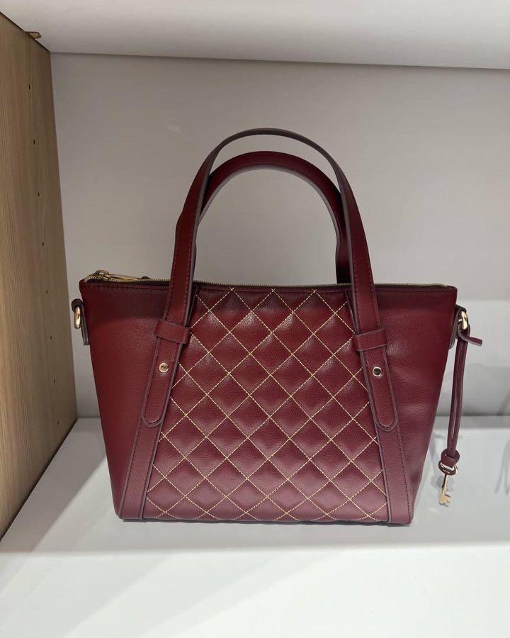 Fossil Avondale Satchel in Wine