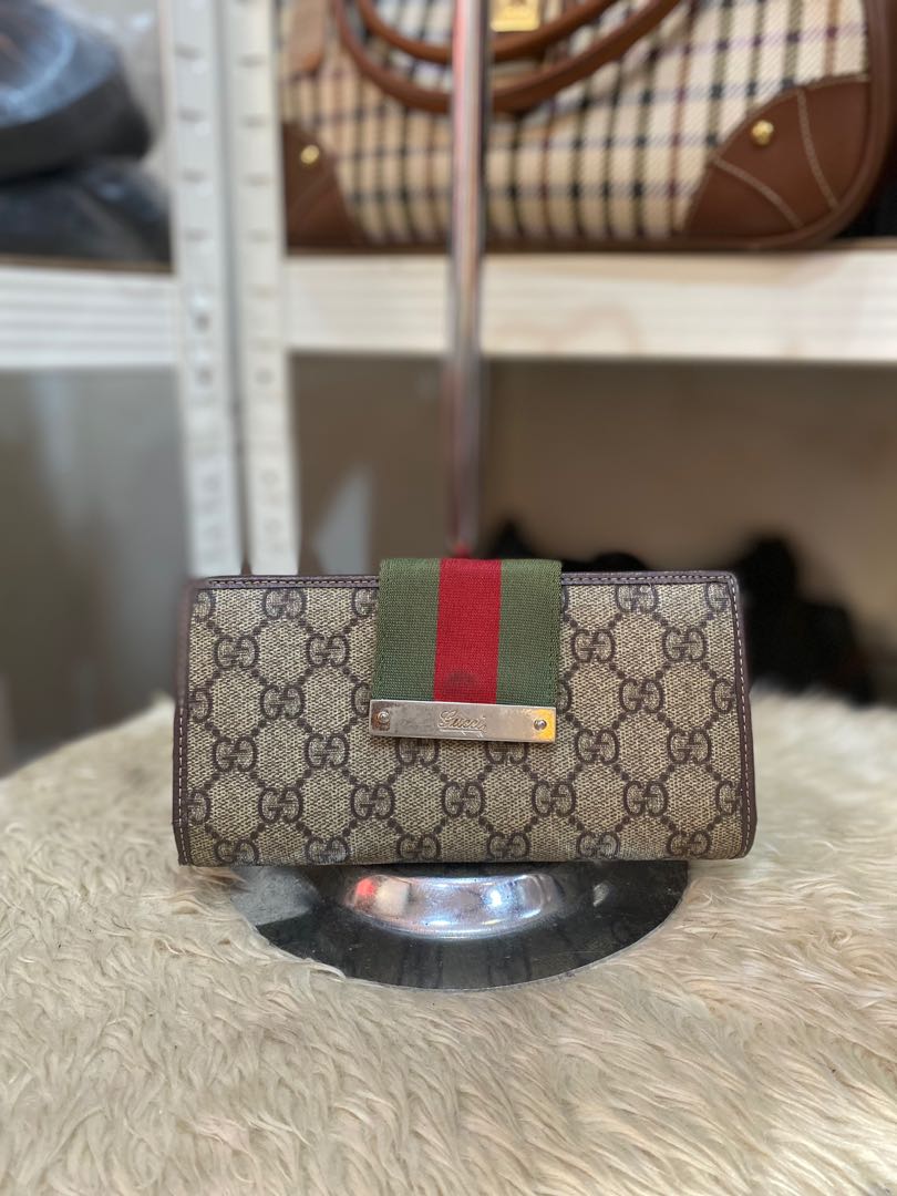 Gucci Cherry Line Long Wallet, Luxury, Bags & Wallets on Carousell