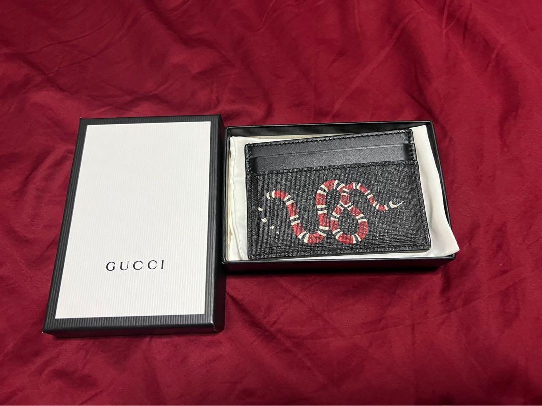 Gucci Kingsnake GG Supreme Card Case Men s Fashion Watches