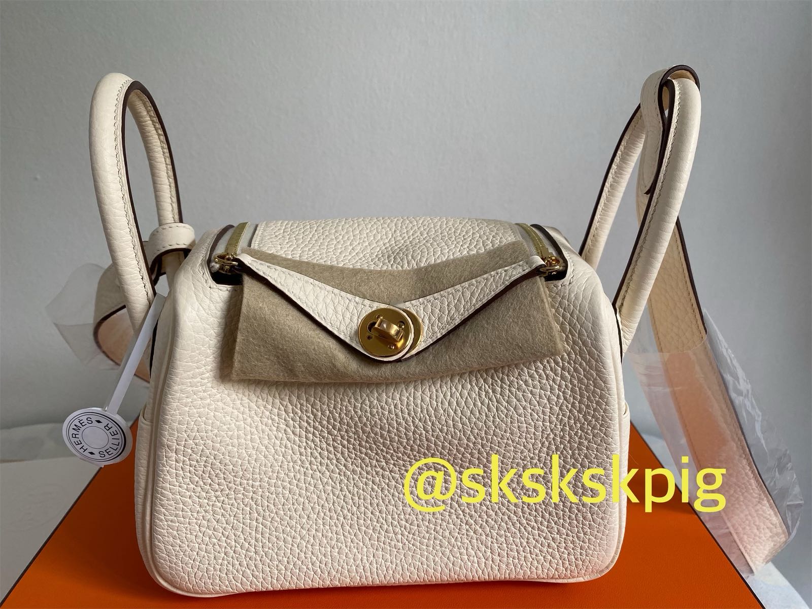 Hermes Nata I2 Clemence Mini Lindy Handbag Bag