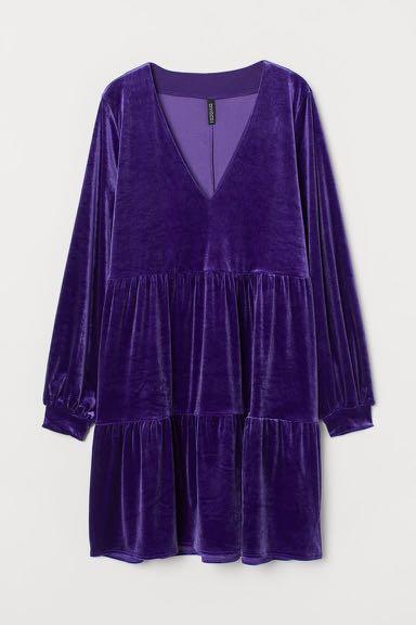 open lace back dress Vin Chaud Dark Purple Velvet Long-Sleeved Split Maxi Dress  Club L London