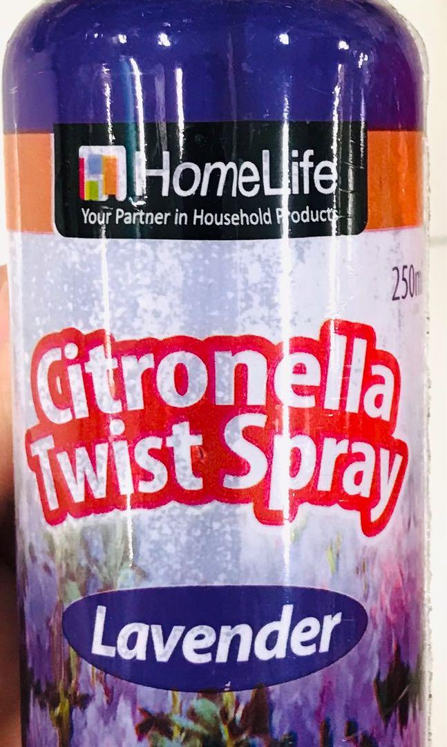 HomeLife Lavender Scent Citronella Twist Spray 250mL Mosquito Repellent