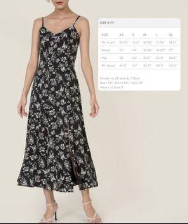 HVV Elliot Floral Maxi Dress - Black