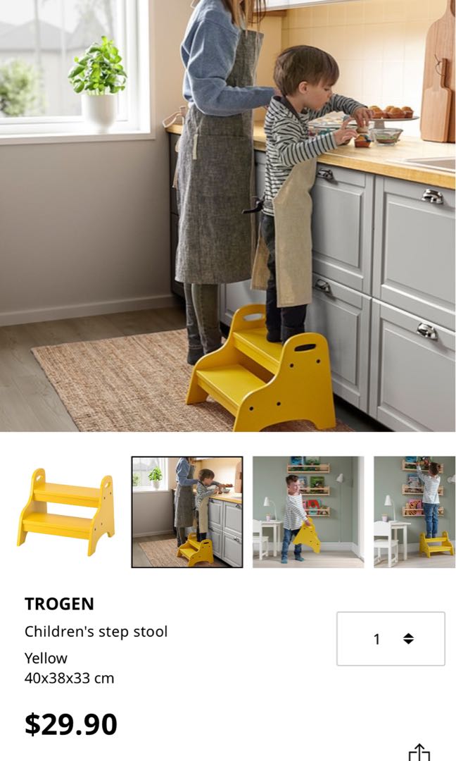 Ikea kids step stool, Furniture & Home Living, Furniture, Other Home Furniture on Carousell