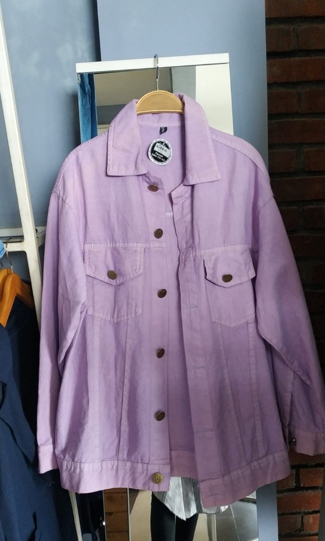 jaket jeans lilac