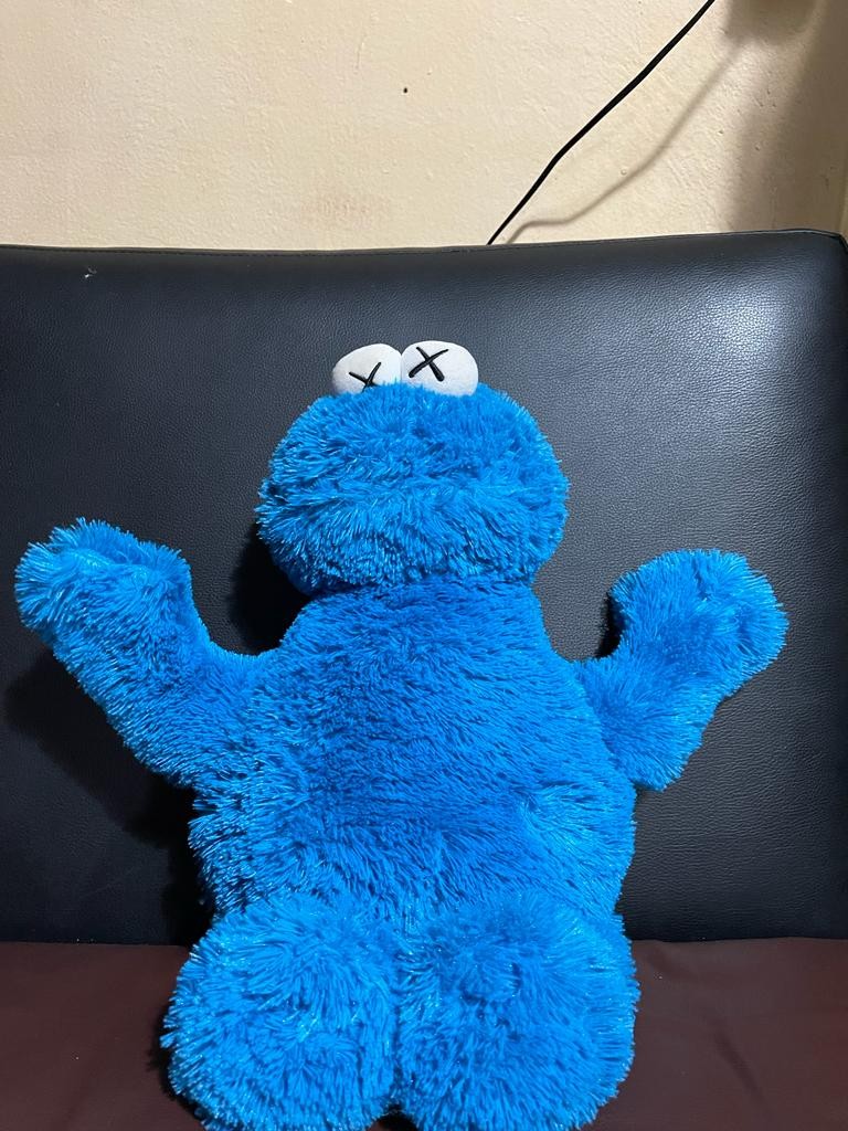 KAWS Sesame Street Uniqlo Cookie Monster Plush Toy Blue