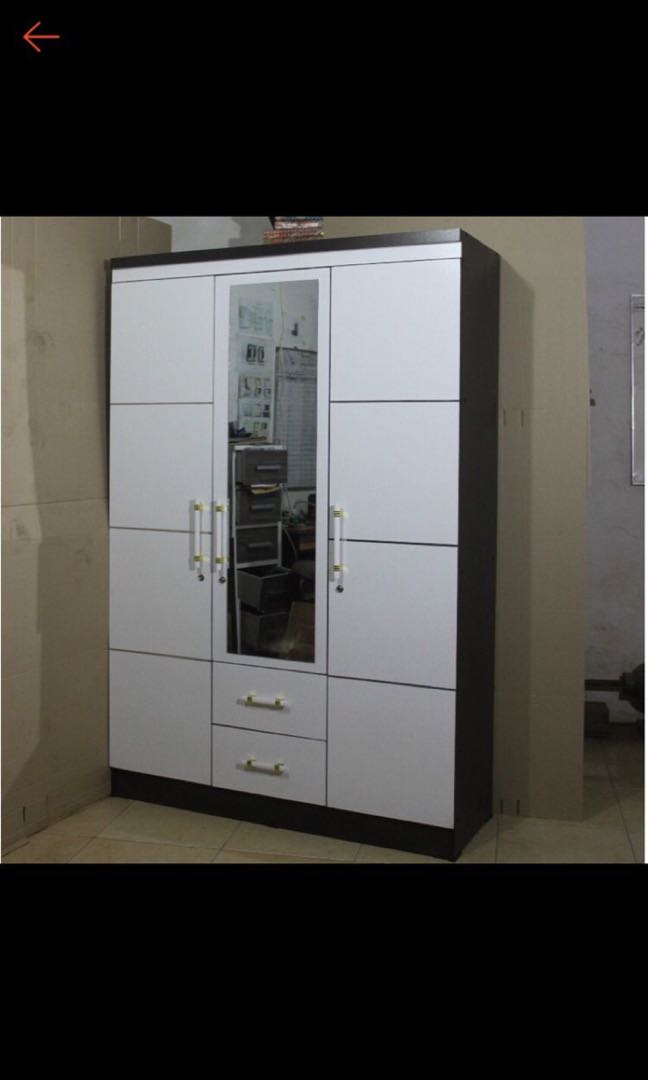 Lemari 3 pintu & Spring Bed, Perabotan Rumah di Carousell