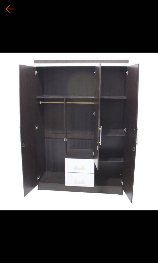 Lemari 3 pintu & Spring Bed, Perabotan Rumah di Carousell