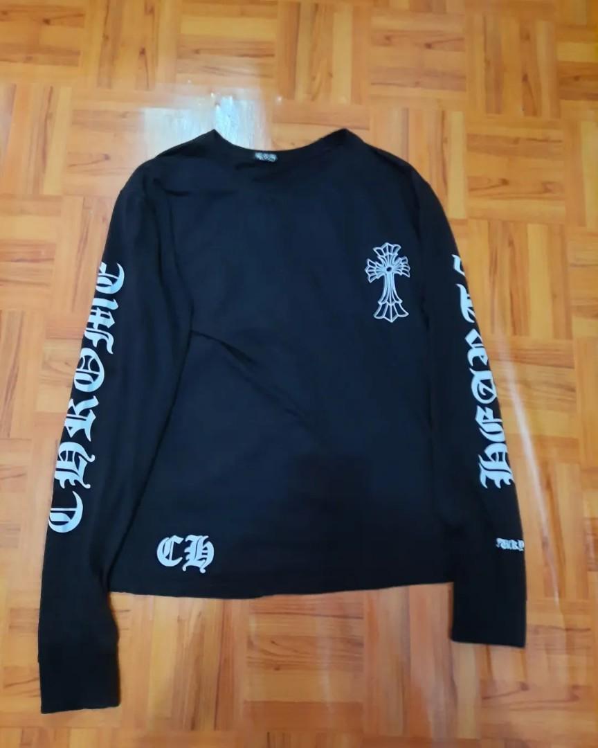 LONG SLEEVE CHROME HEARTS, Fesyen Pria 