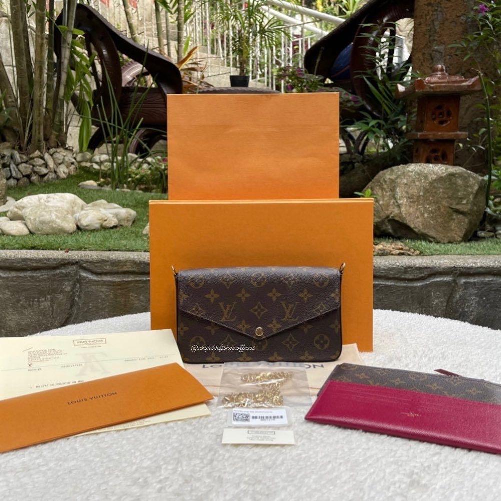 Louis Vuitton Felicie Pochette Monogram, Luxury, Bags & Wallets on