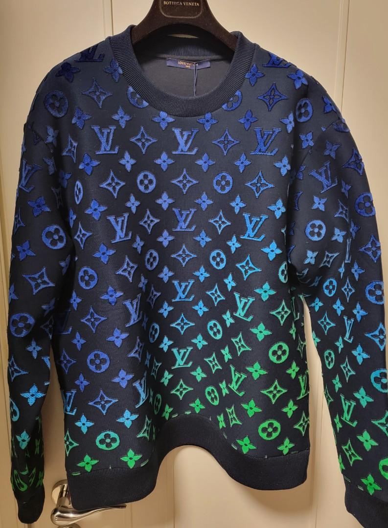 Louis Vuitton Gradient monogram fil coupe sweatshirt, 男裝, 運動服裝- Carousell