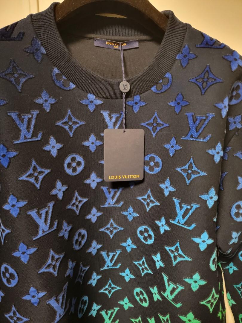 Louis Vuitton LV Monogram Gradient Fil Coupe Black Sweatshirt - XL / Black