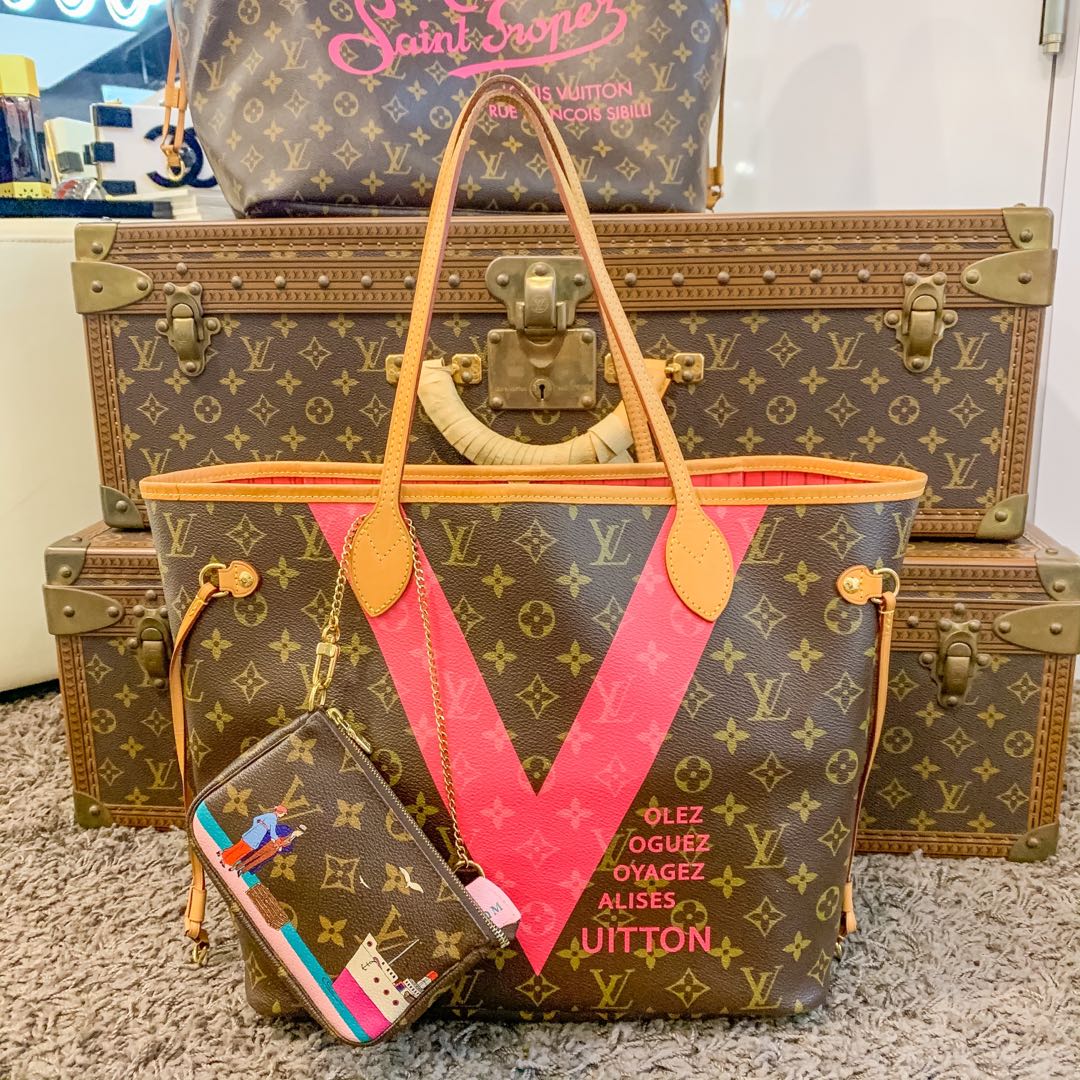 Louis Vuitton Limited Edition Monogram Grenade V Neverfull Pouch