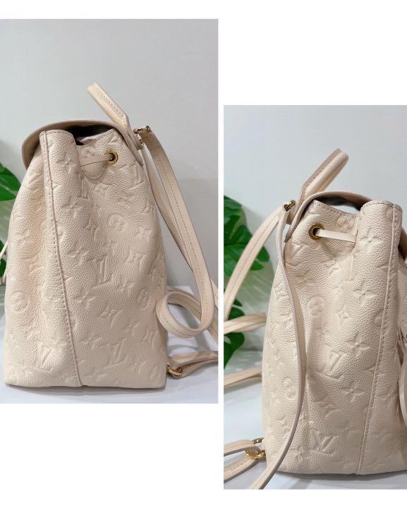 Montsouris cloth backpack Louis Vuitton Beige in Cloth - 32499684