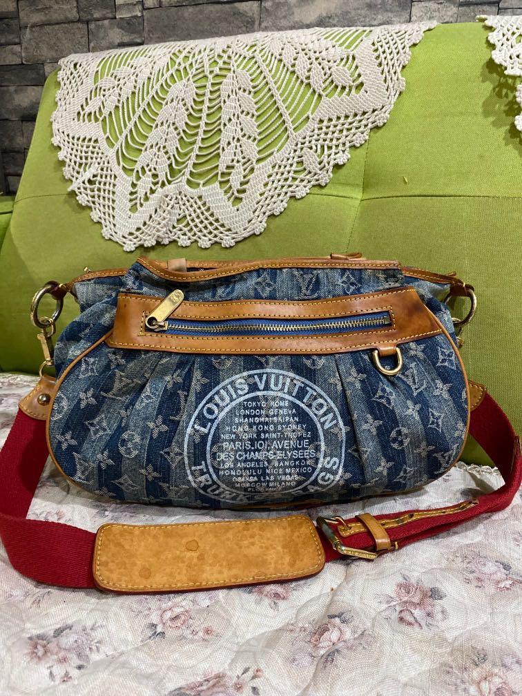 LV denim slingbag, Luxury, Bags 