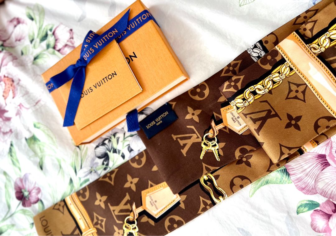 Louis Vuitton Twilly Scarf NEW (authentic), Luxury, Accessories on Carousell