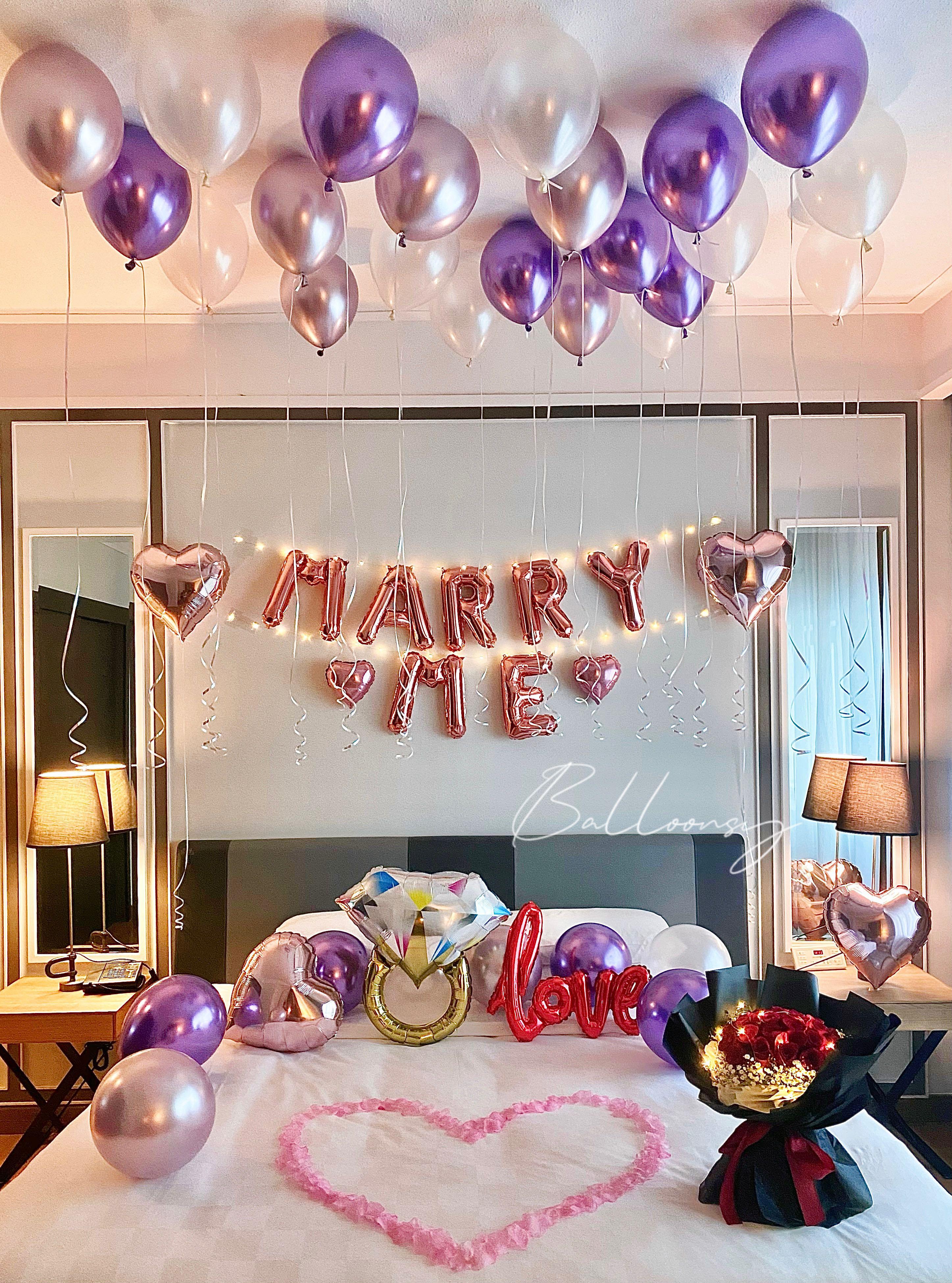 Married Foil Balloon Wedding Decoration Marriage Room Arrangement Hen Party 