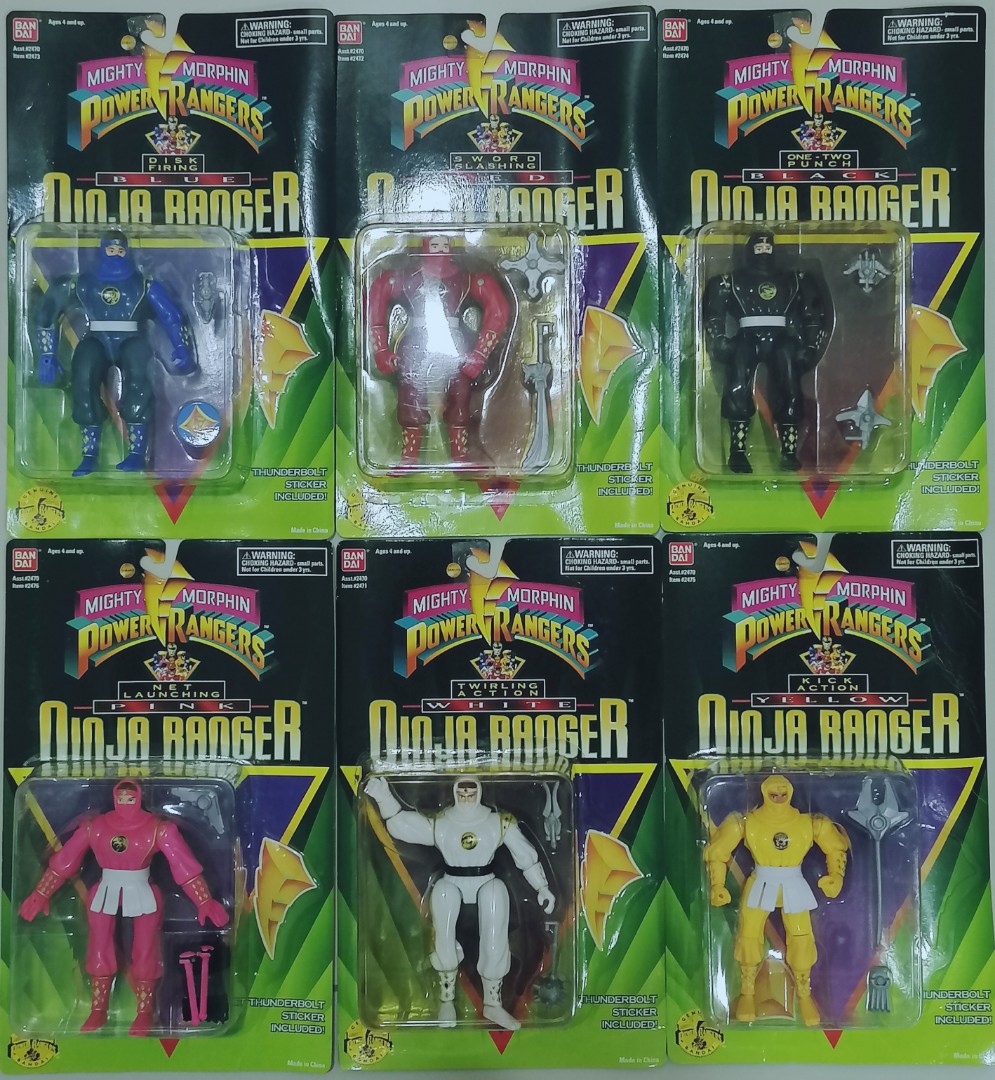 MMPR Power Ranger Ninja Ranger 1995 all 6 complete