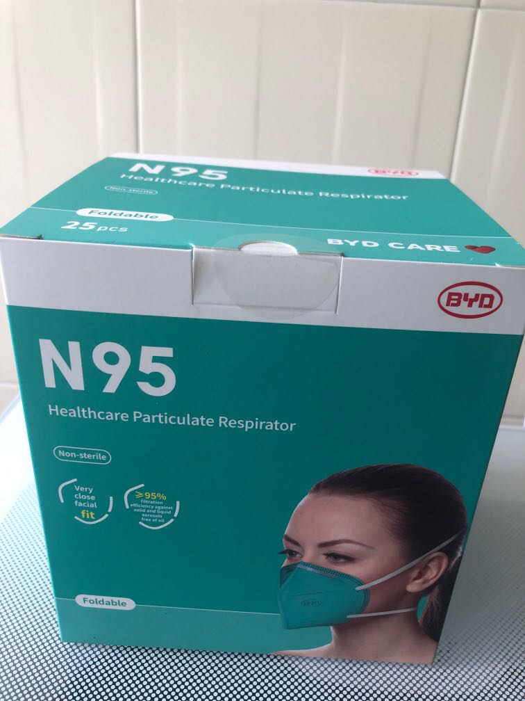 N95 Healthcare Particulate Respirator Mask (BYD CARE), Health ...