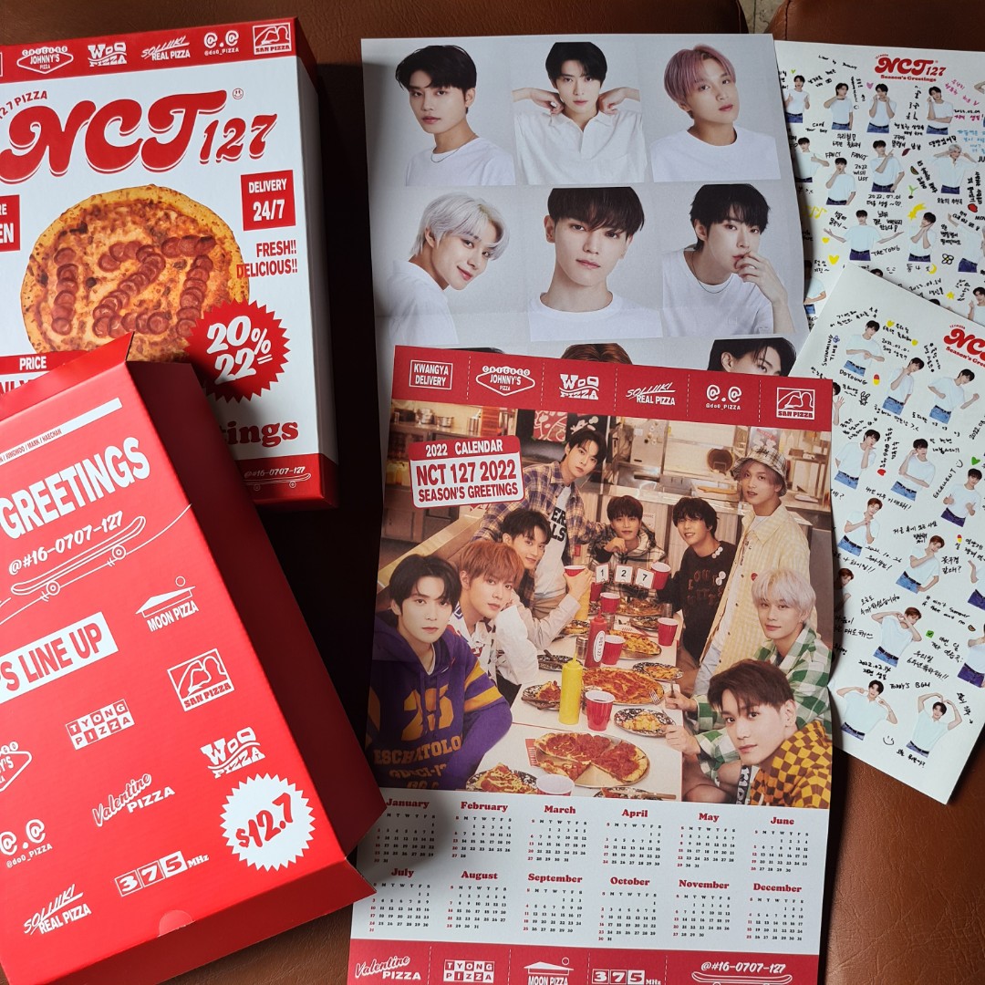 NCT 127 Season's Greetings tingi diary desk calendar stickers