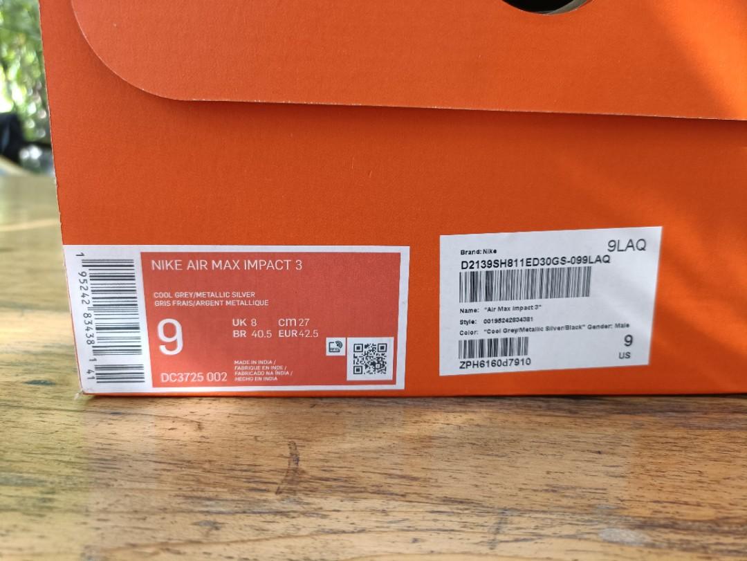 Nike Air Max Impact 3 (Size 9 Basketball Shoes), Men's ...