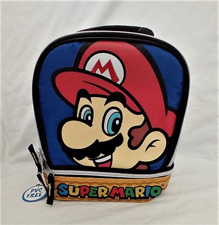 Super Mario Lunch Bag Kid's Insulated Lunch Box Waterproof, Black / No.2