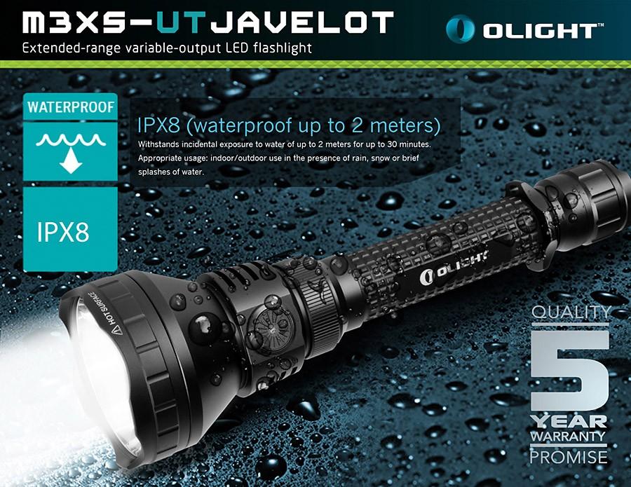 Olight M3XS-UT Ultra Thrower Javelot 1200 Lumens with 1000m Beam Distance,  Furniture  Home Living, Lighting  Fans, Lighting on Carousell
