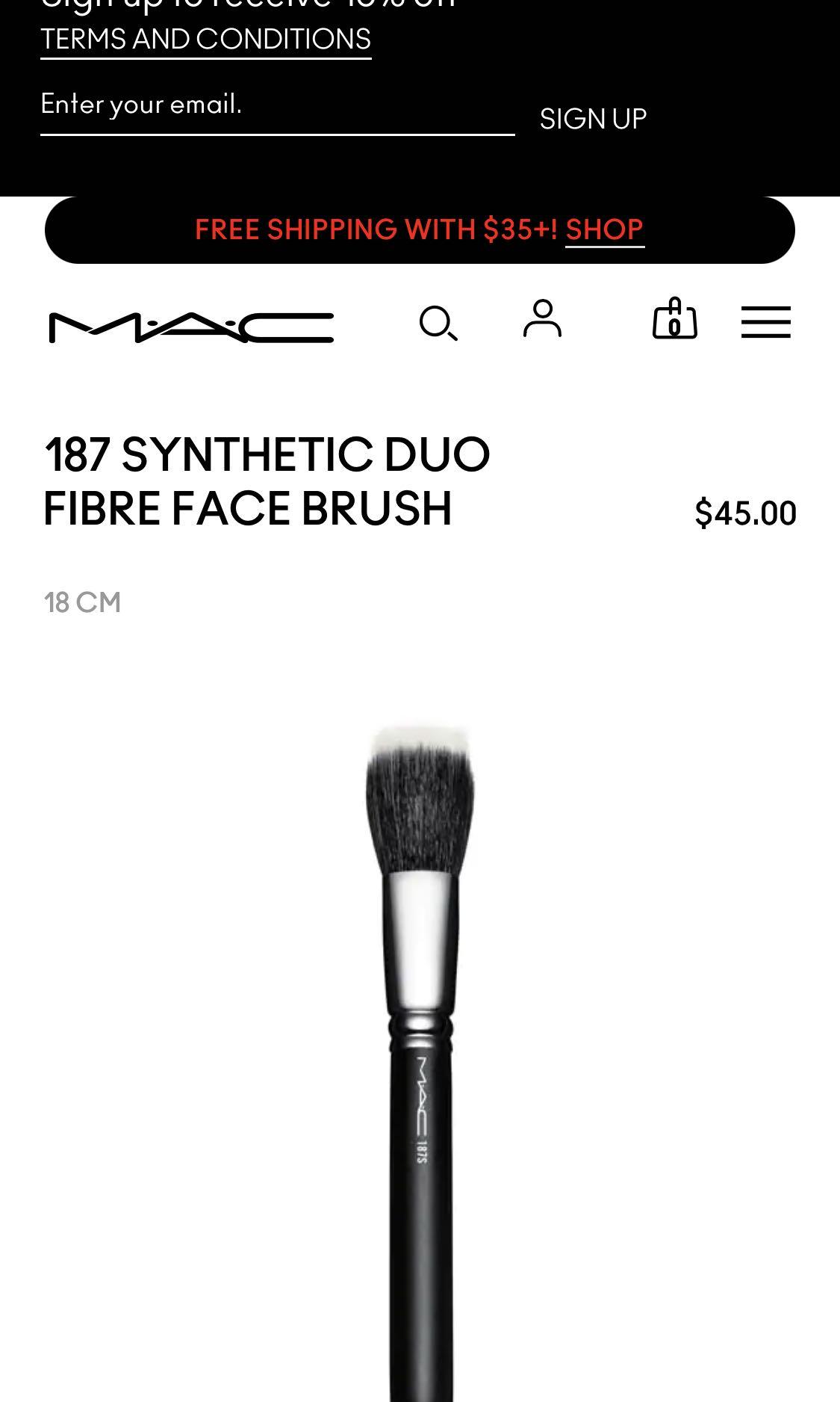 Original Mac Stipling and Blending brush (Category: Makeup) located in Muntinlupa City. Submitted by declutter_with_me (Listing ID 1144325813, Image 2). Description: Original Mac Brushes Brush-187 Brush- 217.