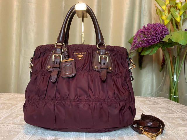 Prada maroon on sale bag