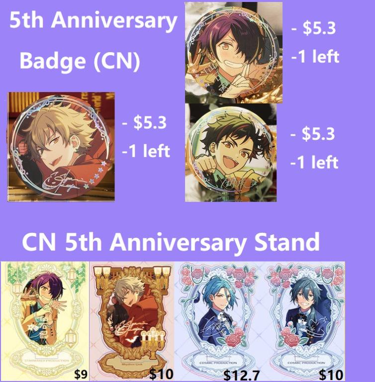 [Pre-order] ensemble stars enstars 5th anniversary badge and stand ...