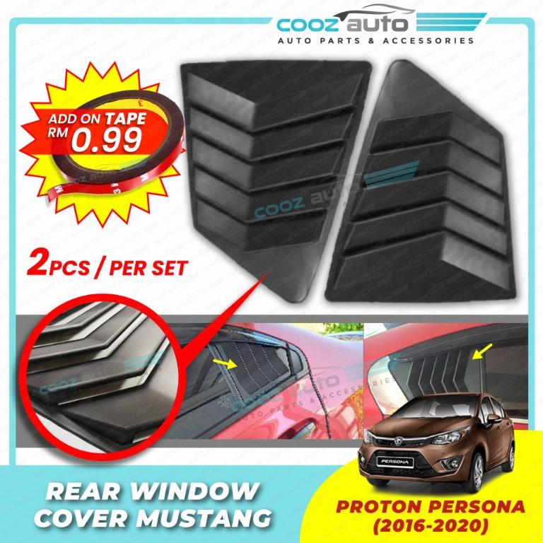 Proton Persona 2016 2020 Mustang Black Rear Window Cover Side