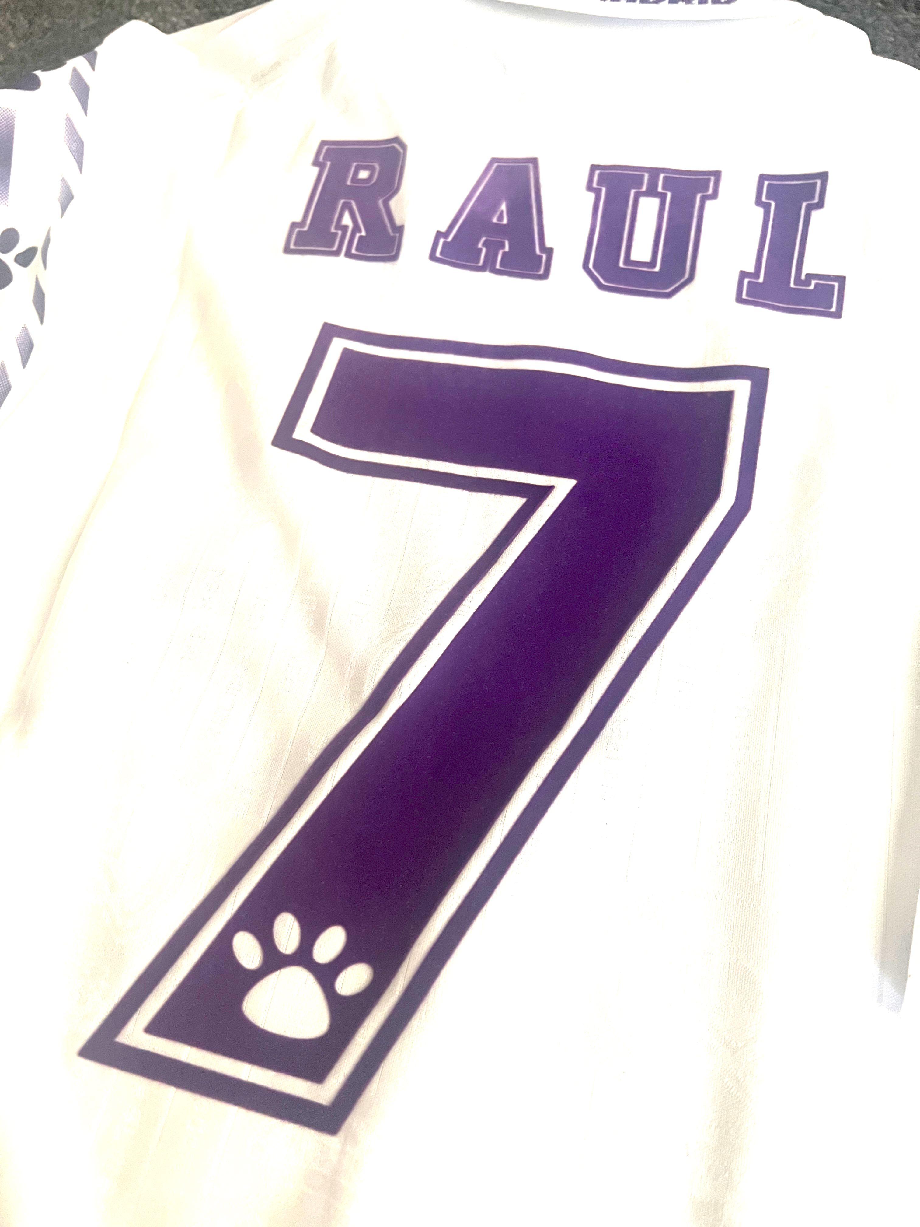 Real Madrid Centenary RAUL #7 2002 Champions League Home Jersey