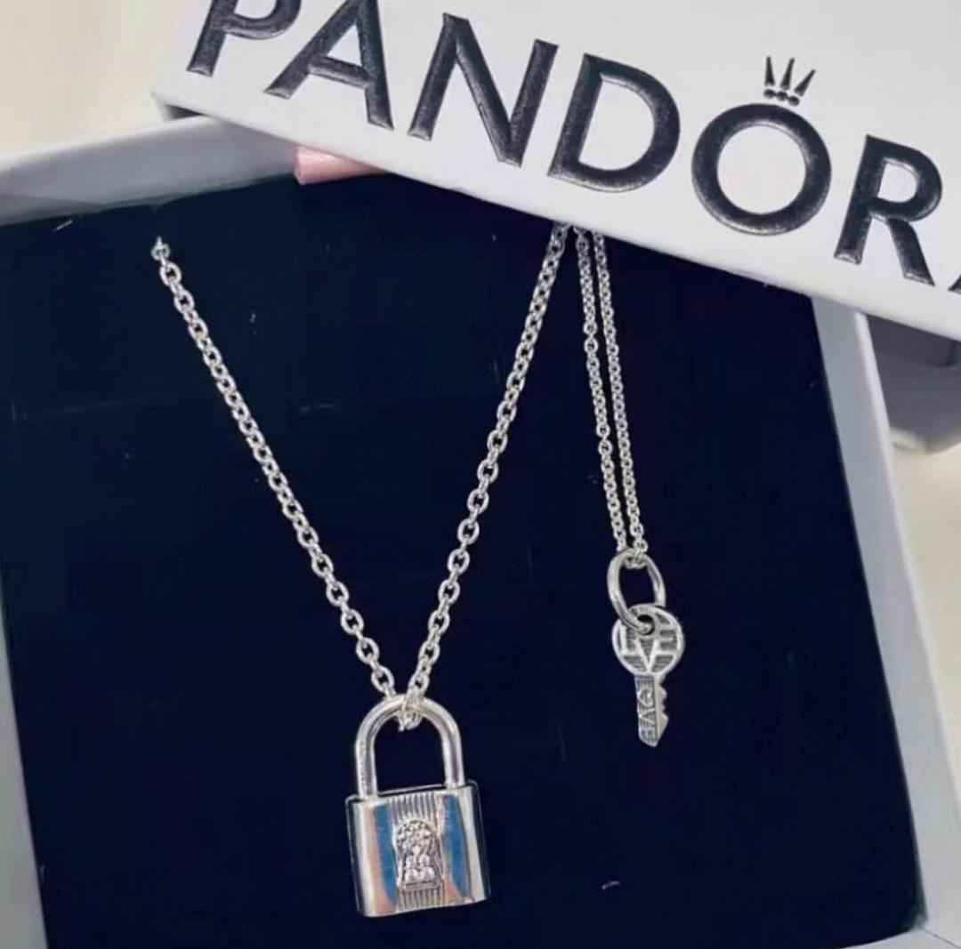 PANDORA + Lock and Key Necklace Set