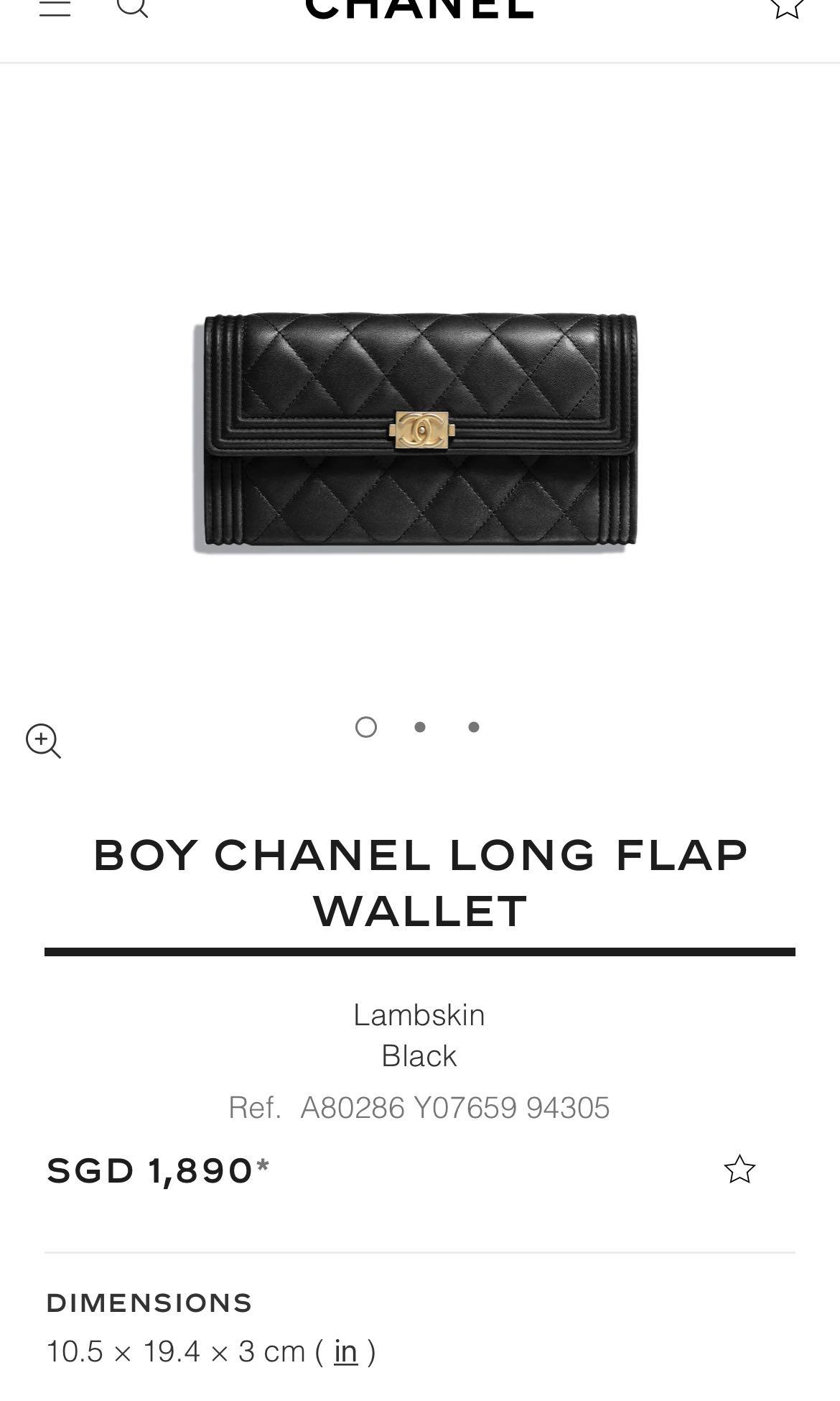 Selling BOY CHANEL LONG FLAP WALLET