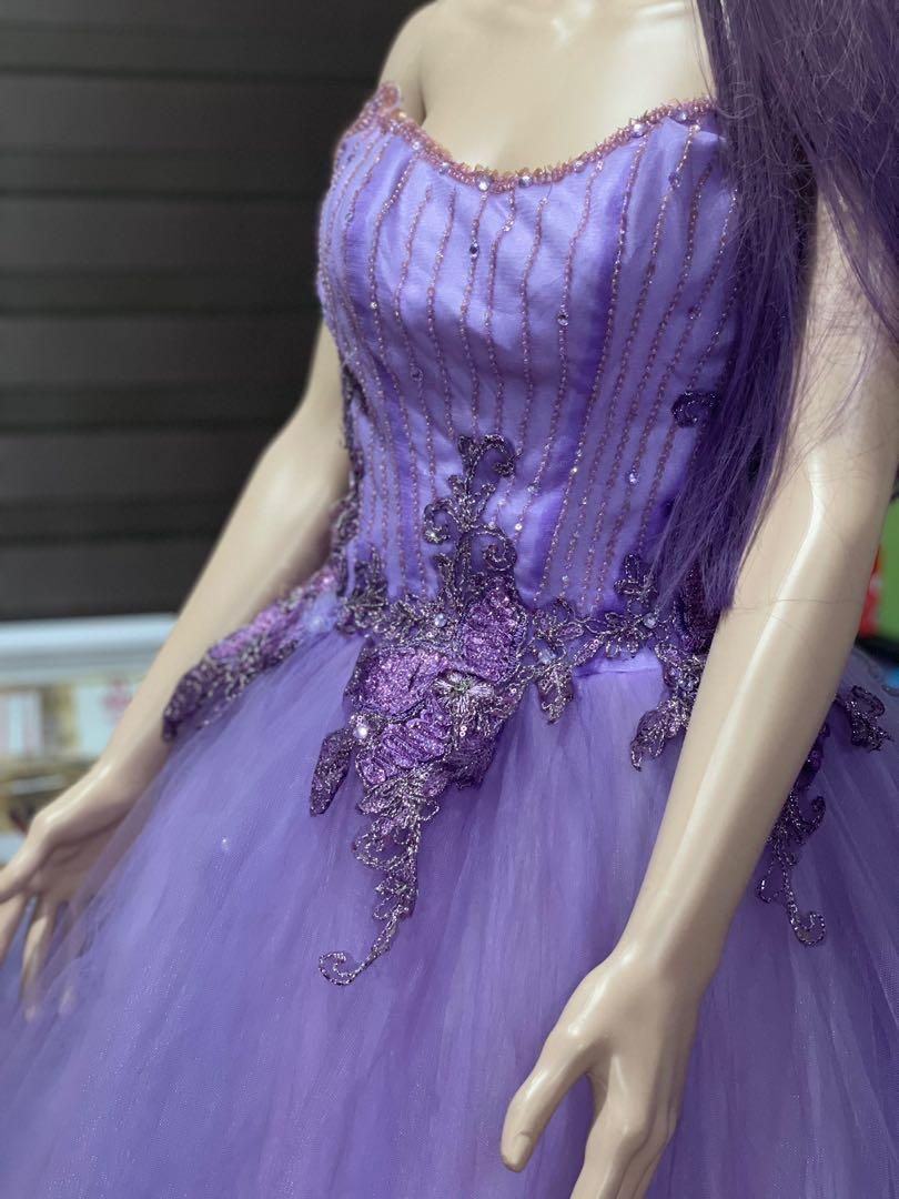 Debut party dress/ball gown purple Size: 8 | Oxfam Shop