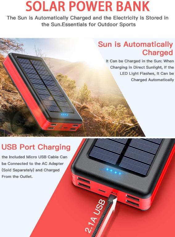 30,000mAh Portable Solar Charger