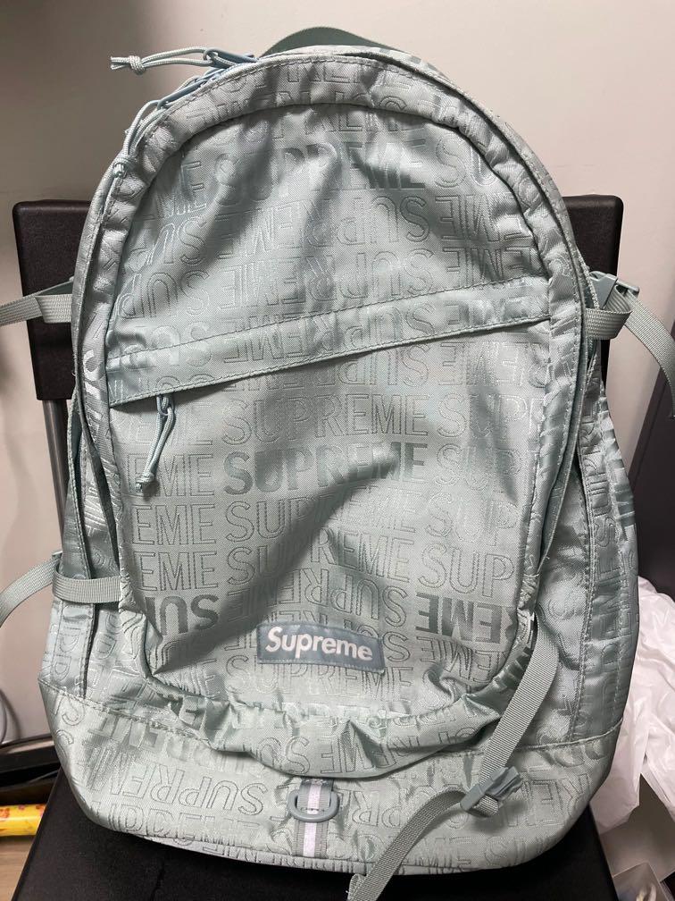 supreme 19ss backpack (冰藍色）, 男裝, 袋, 背包- Carousell
