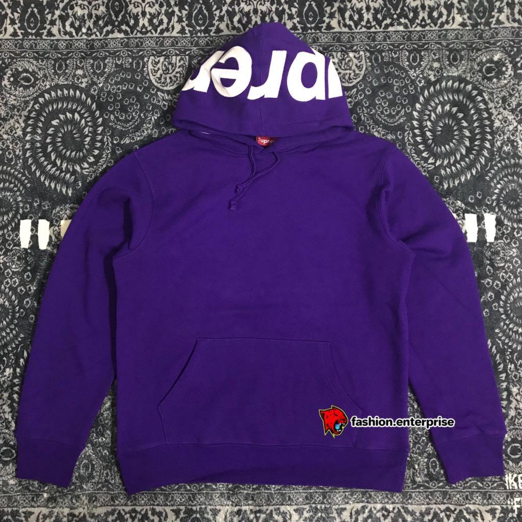 Supreme FW21 Contrast Hooded Sweatshirt Purple