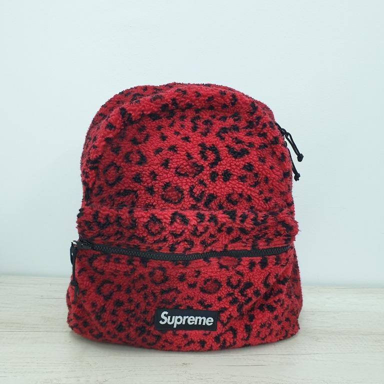 Supreme red 2025 leopard fleece