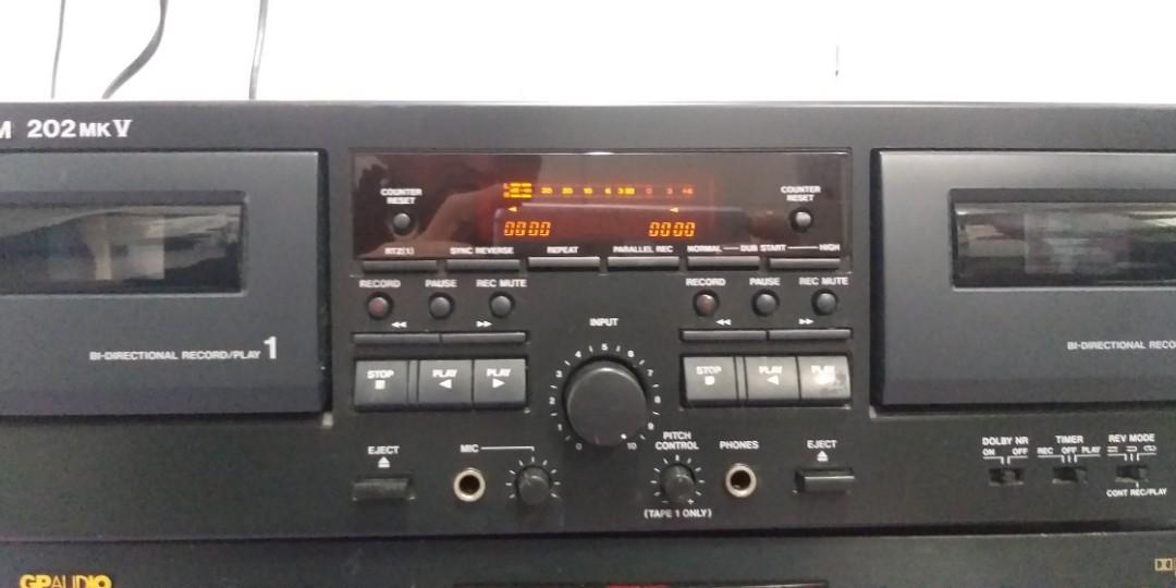 Tascam 202 MK V cassette deck, 音響器材, Soundbar、揚聲器、藍牙