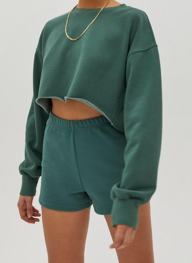 boyfriend cropped hoodie