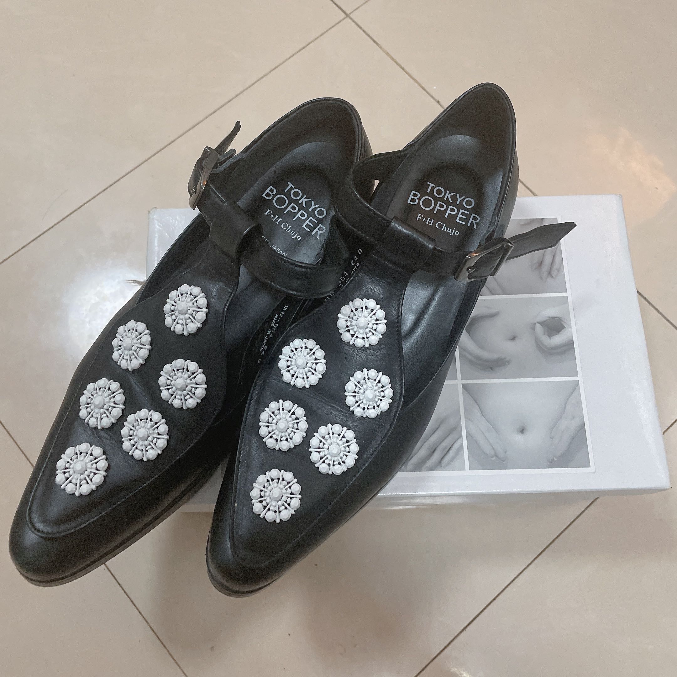 Tokyo Bopper shoes No.954 / BLK-WHT (黒白) Shoes 9成新連盒38, 女裝