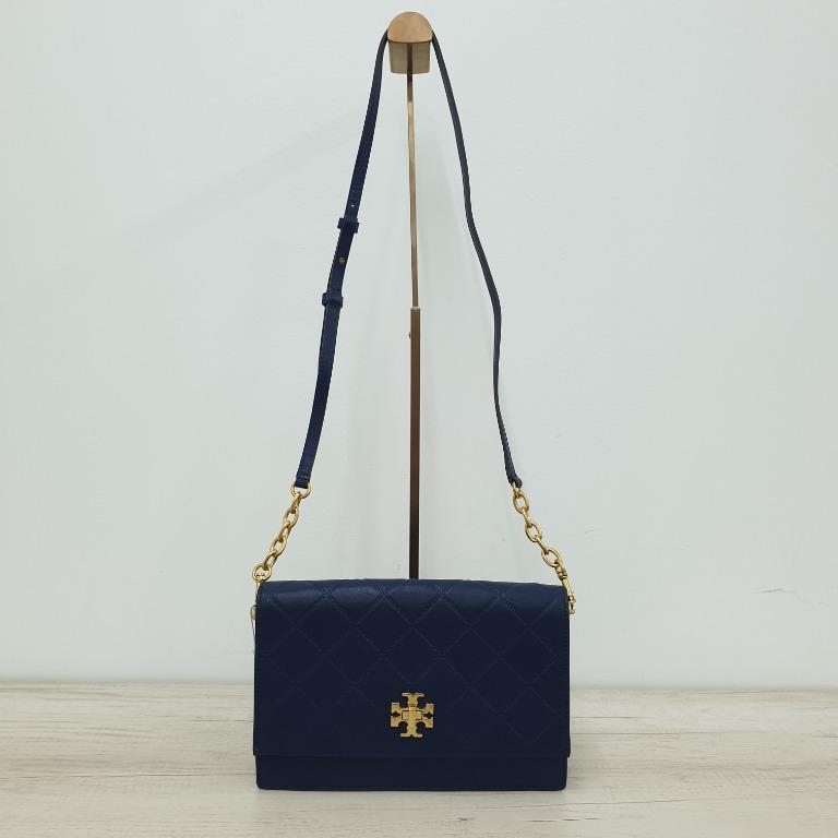 Tory Burch Georgia Blue Color Turn-Lock Mini Bag , Luxury, Bags & Wallets  on Carousell