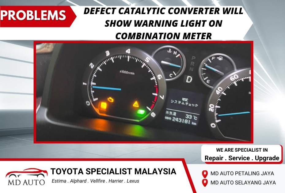 TOYOTA ALPHARD, ESTIMA, VELLFIRE WARNING LIGHT ON COMBINATION METER ...
