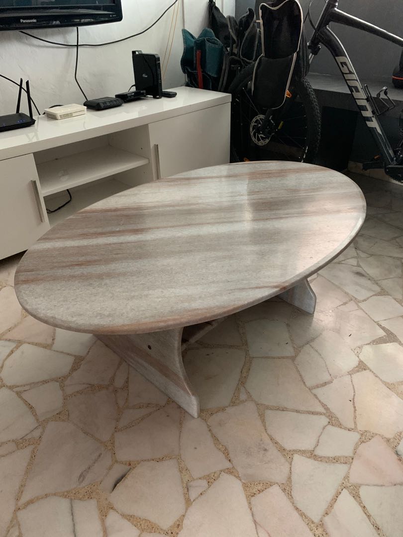 Used marble coffee table, Furniture & Home Living, Furniture, Tables ...