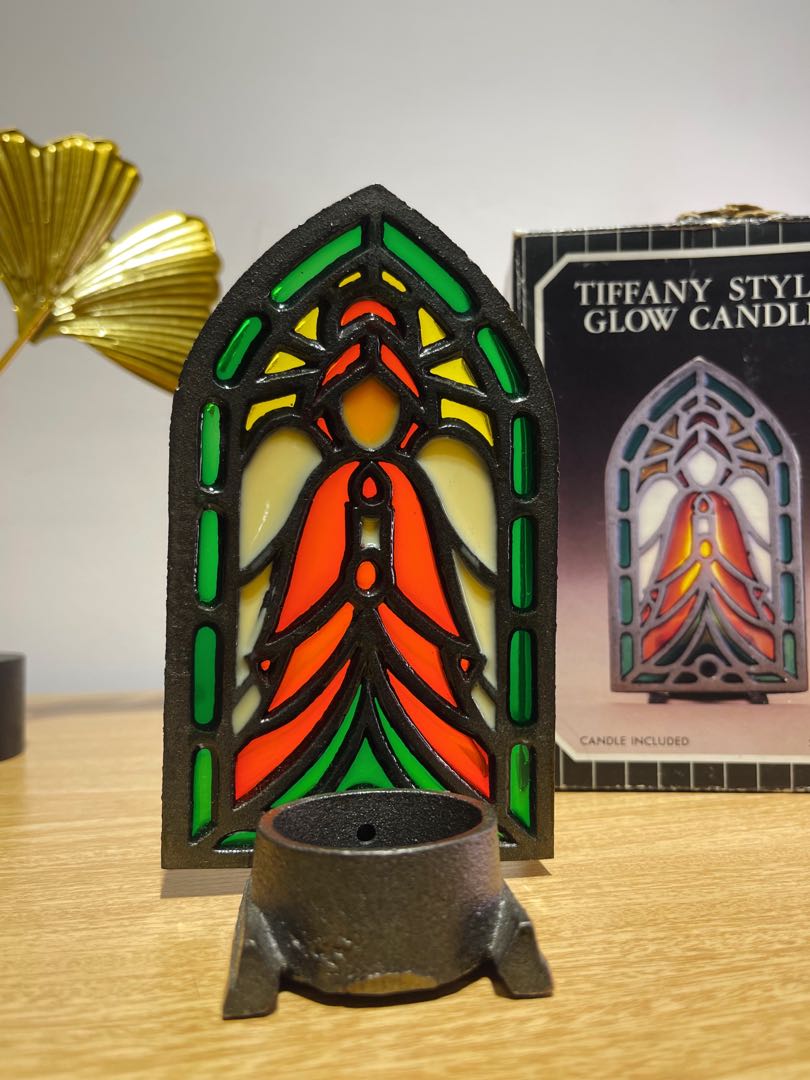 Vintage Brass Tiffany Candle Holder, Furniture & Home Living, Home