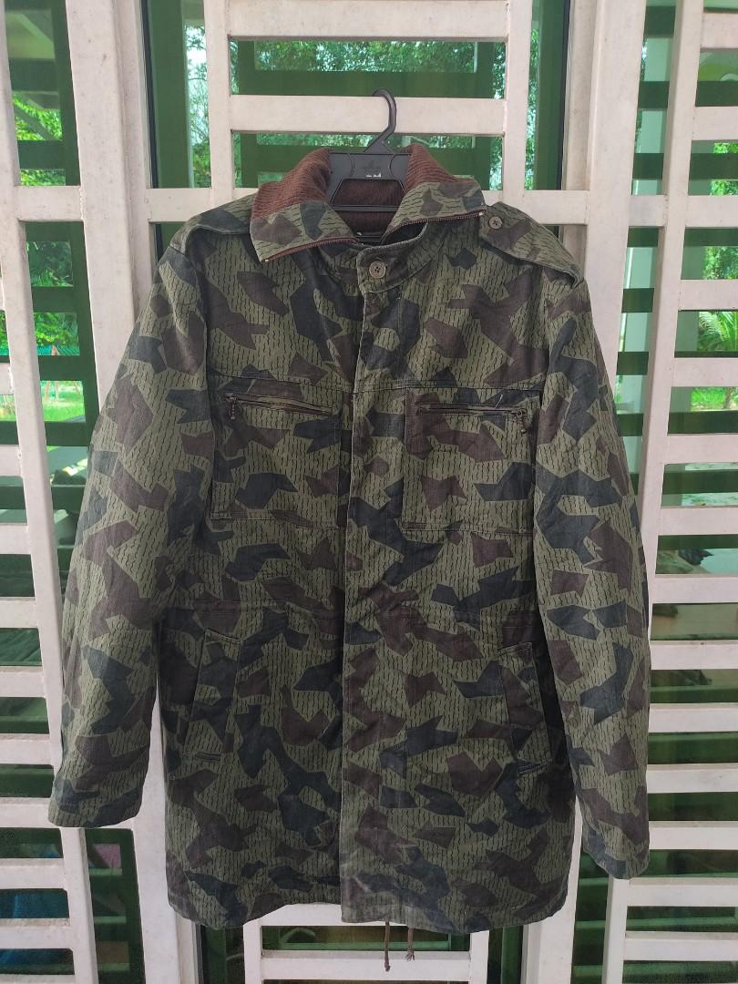 vintage bulgaria army splinter camo cold weather coat, Men's Fashion ...